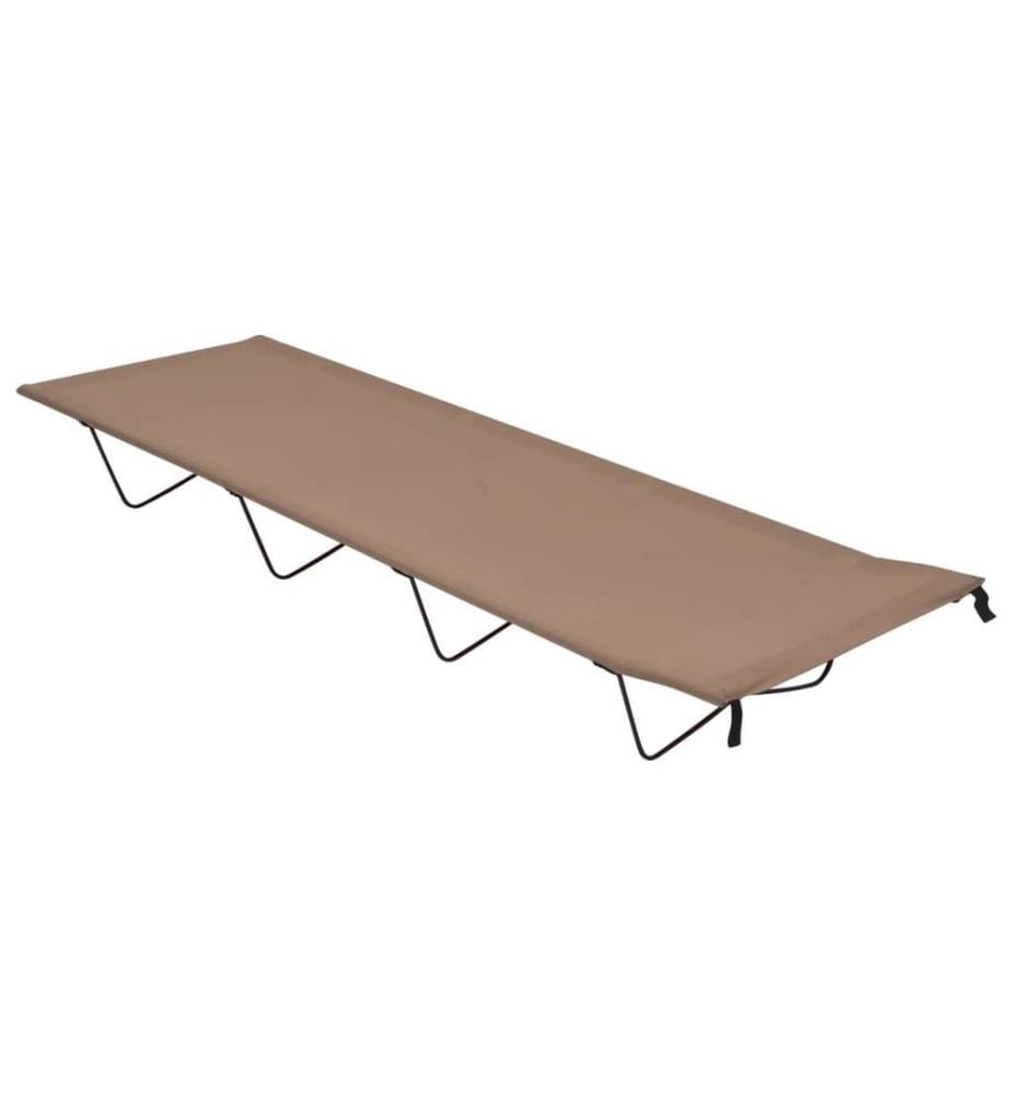 Campingbett 180x60x19 cm Oxford-Gewebe und Stahl Taupe