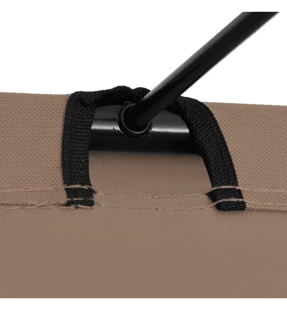 Campingbett 180x60x19 cm Oxford-Gewebe und Stahl Taupe
