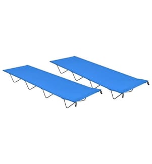 Campingbetten 2 Stk. 180x60x19 cm Oxford-Gewebe und Stahl Blau