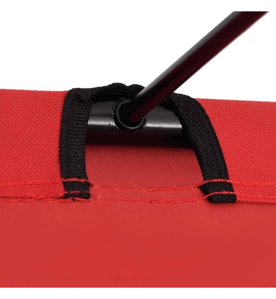 Campingbetten 2 Stk. 180x60x19 cm Oxford-Gewebe und Stahl Rot