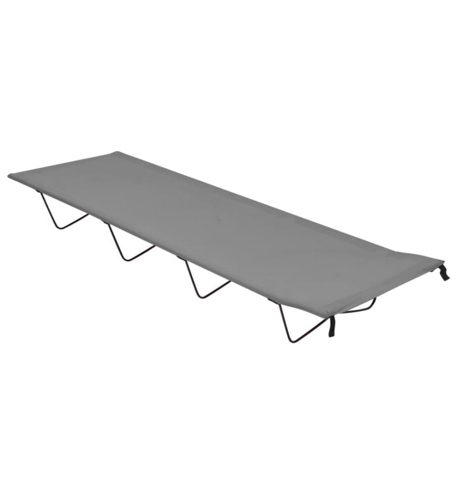 Campingbetten 2 Stk. 180x60x19 cm Oxford-Gewebe und Stahl Grau