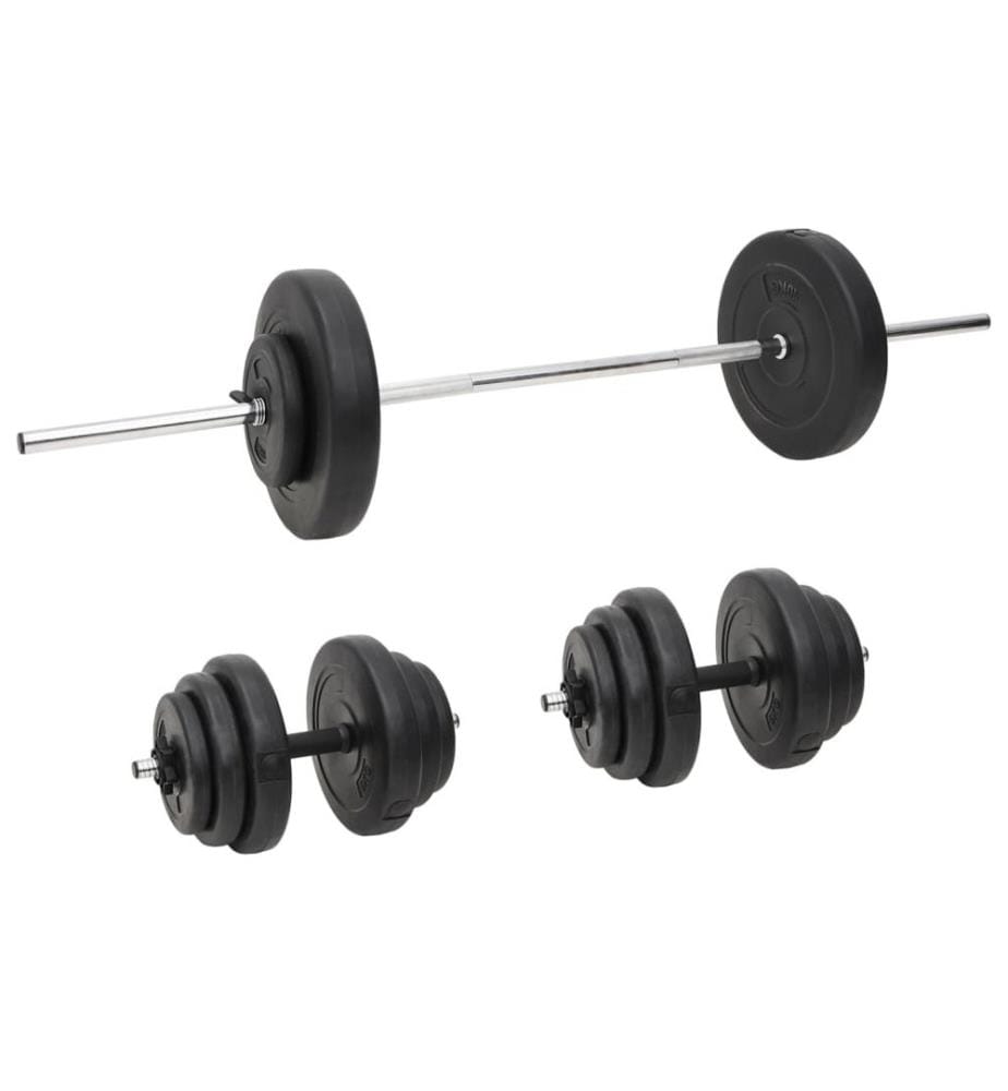Langhantel und Kurzhantel mit Gewichten 60 kg