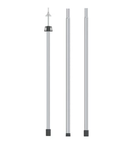 Mât de bâche télescopique avec longueur de 102-260 cm Aluminium