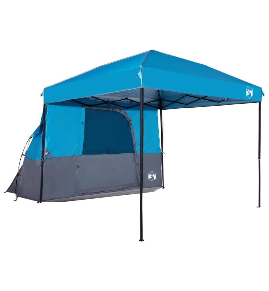 Camping-Zelt-Set mit Dach 2 pcs Blau Taffeta und Stoff