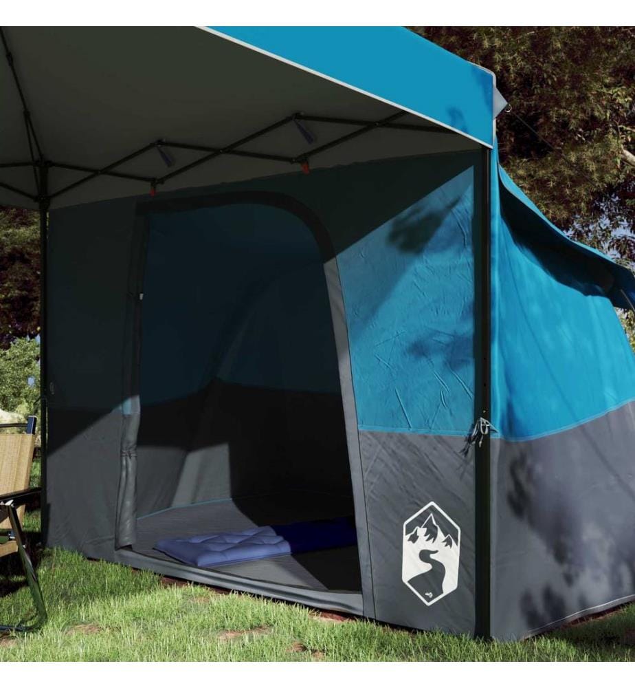 Camping-Zelt-Set mit Dach 2 pcs Blau Taffeta und Stoff