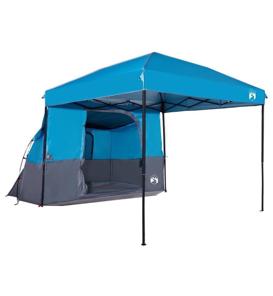 Camping-Zelt-Set mit Dach 2 pcs Blau Taffeta und Stoff