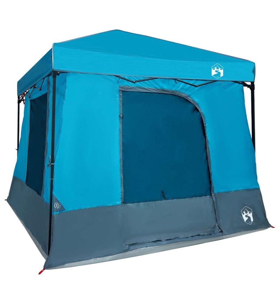 Ensemble de Tentes de Camping 2 pcs Bleu Taffetas et Tissu
