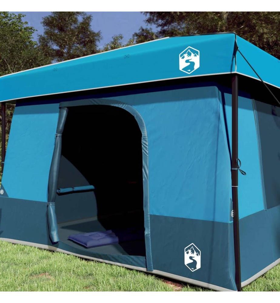 Ensemble de Tentes de Camping 2 pcs Bleu Taffetas et Tissu