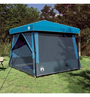 Ensemble de Tentes de Camping 2 pcs Bleu Taffetas et Tissu