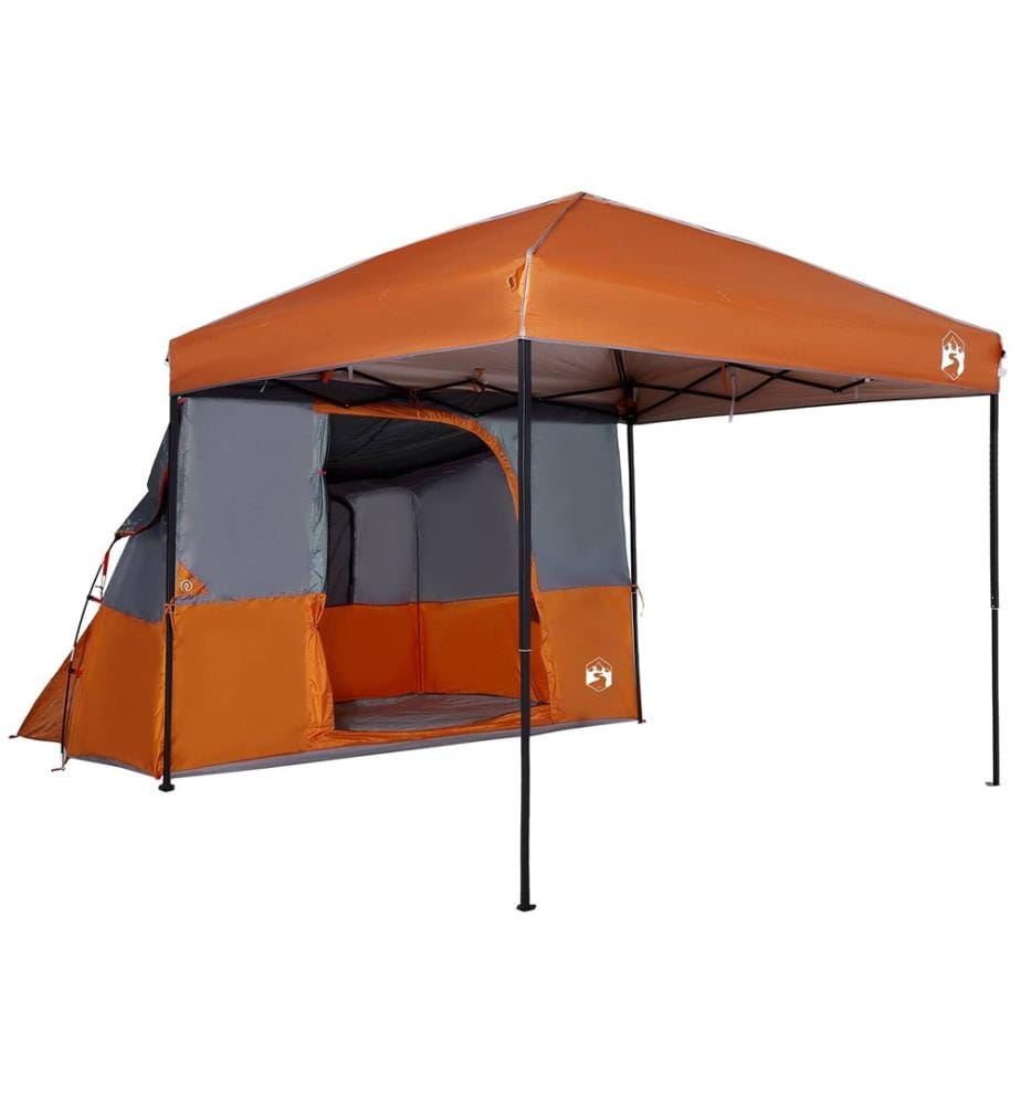 Camping-Zelt-Set mit Dach 2 pcs Orange Taffeta und Stoff