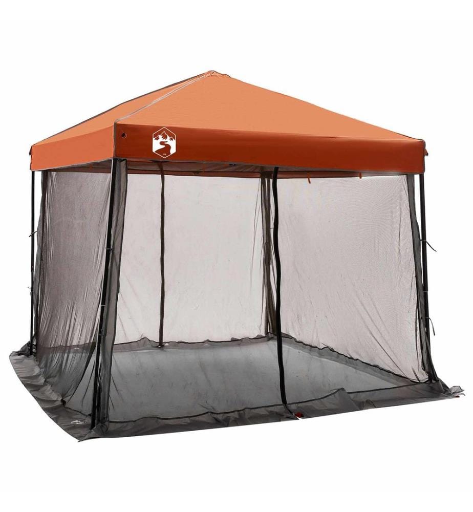 Camping-Zelt-Set 2 pcs Grau und Orange Taffeta und Stoff