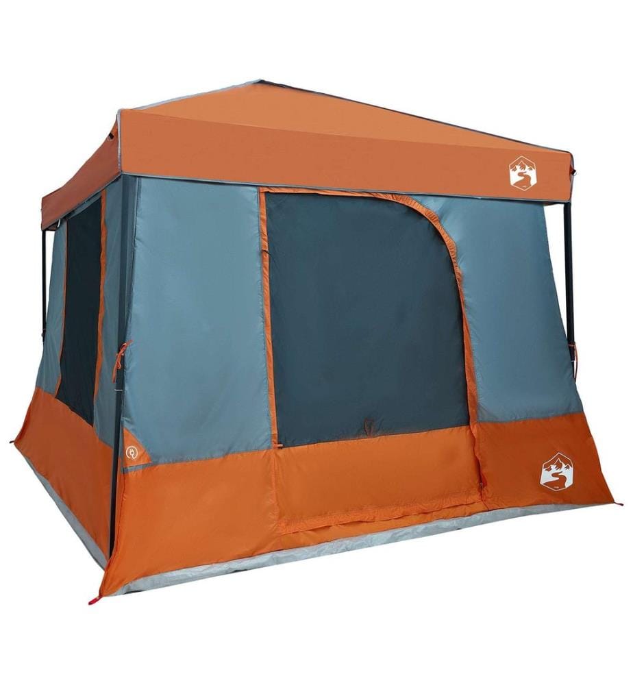 Camping-Zelt-Set 2 pcs Grau und Orange Taffeta und Stoff