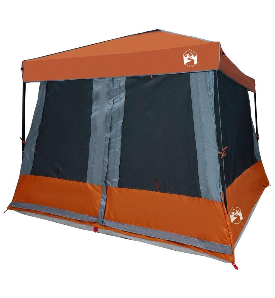 Camping-Zelt-Set 2 pcs Grau und Orange Taffeta und Stoff