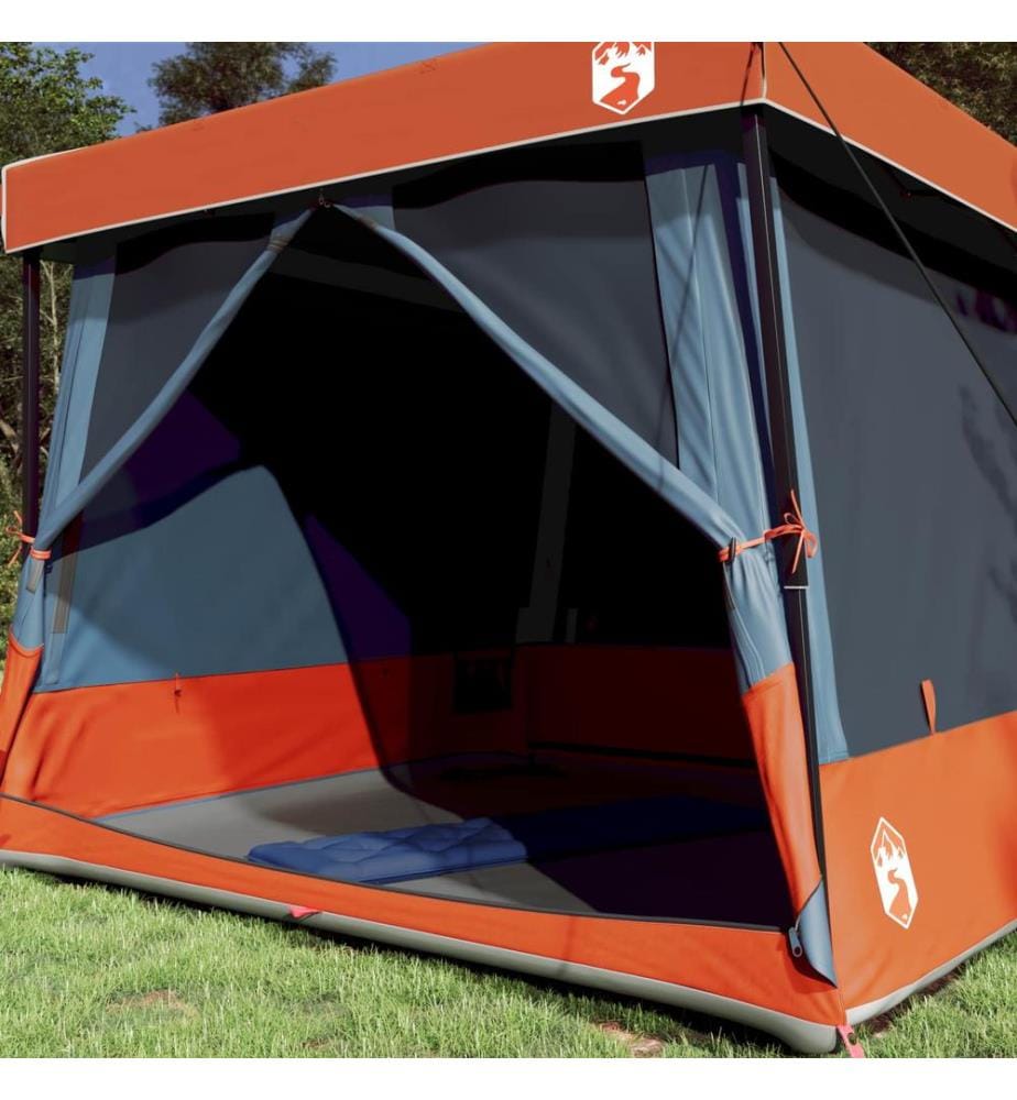 Camping-Zelt-Set 2 pcs Grau und Orange Taffeta und Stoff