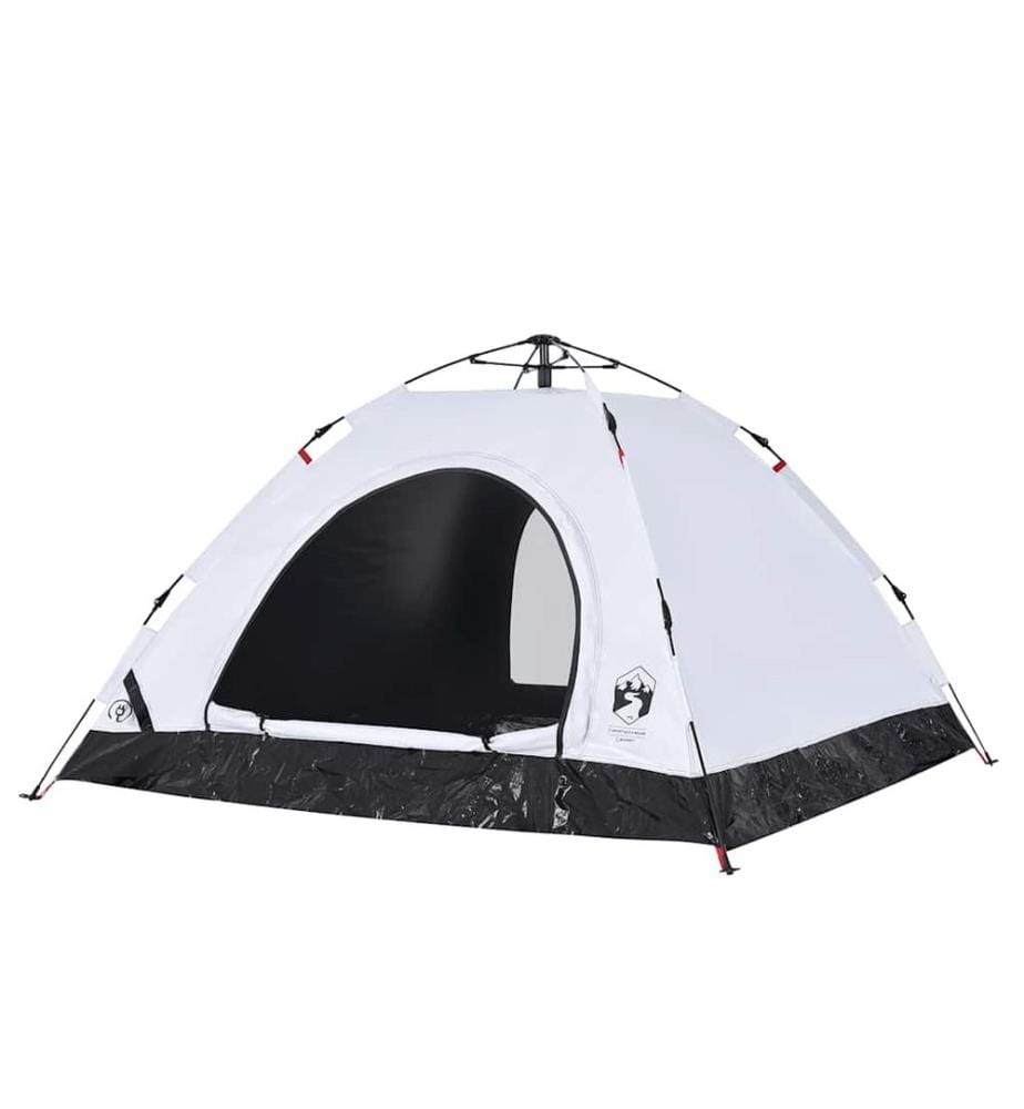 Campingzelt 5 Personen Weiss Verdunkelungsstoff Quick Release