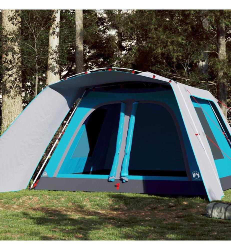 Familienzelt mit Vorzelt 9 Personen Blau Quick Release