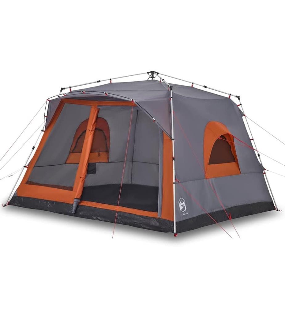 Familienzelt für 7 Personen Grau und Orange Quick Release