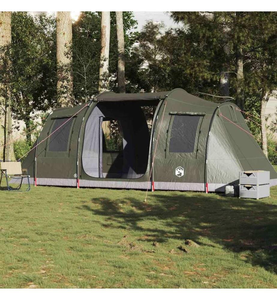 Tunnelzelt 4 Personen Olivgrün Wasserdicht