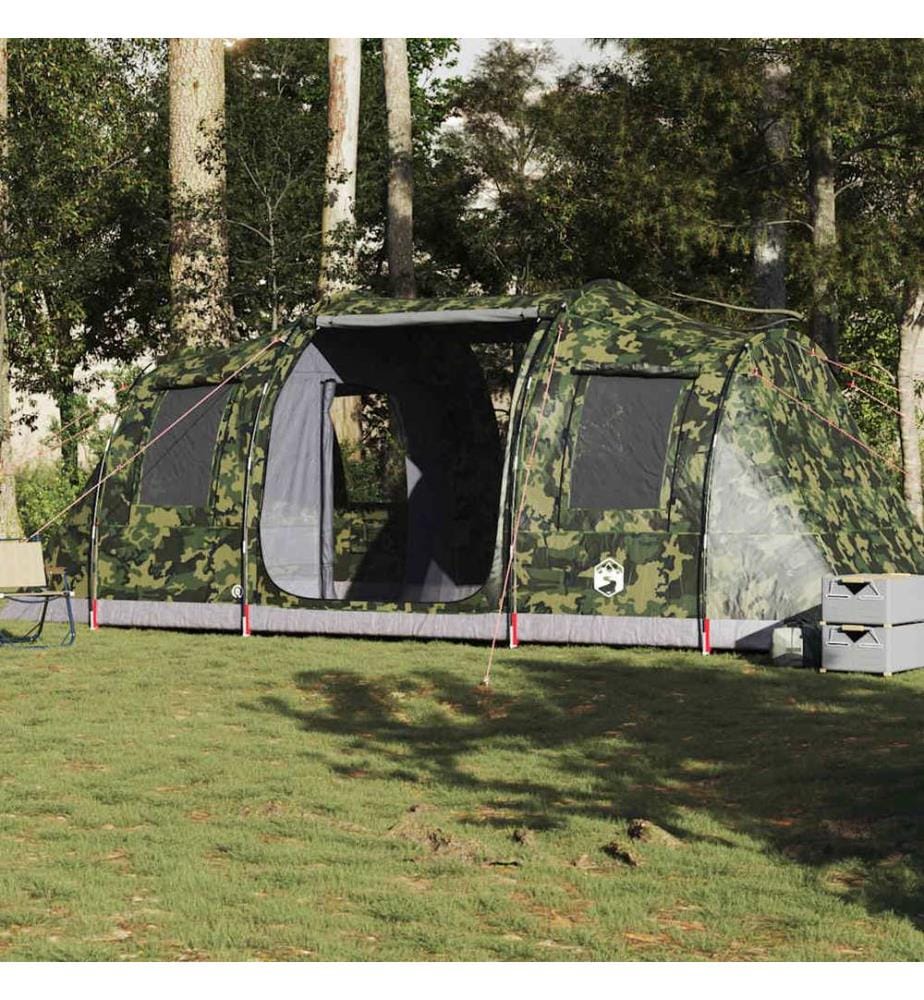 Tunnelzelt 4 Personen Camouflage Wasserdicht
