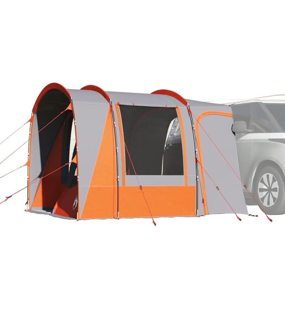 Tente de voiture 4 personnes gris et orange imperméable