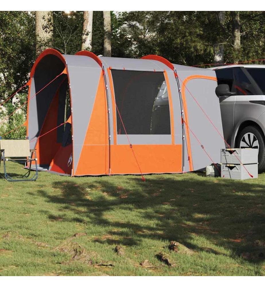 Tente de voiture 4 personnes gris et orange imperméable