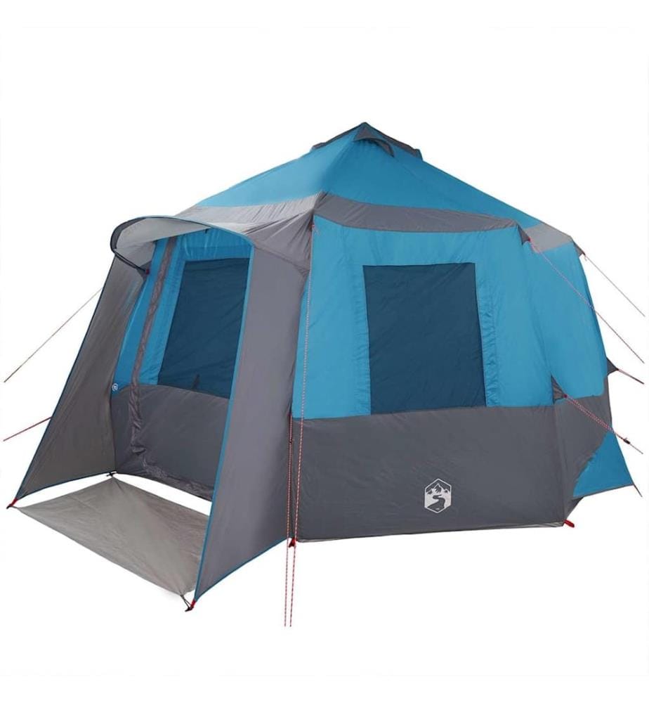 Kabine Zelt 12-Personen Blau und Grau 405 x 405 x 273 cm