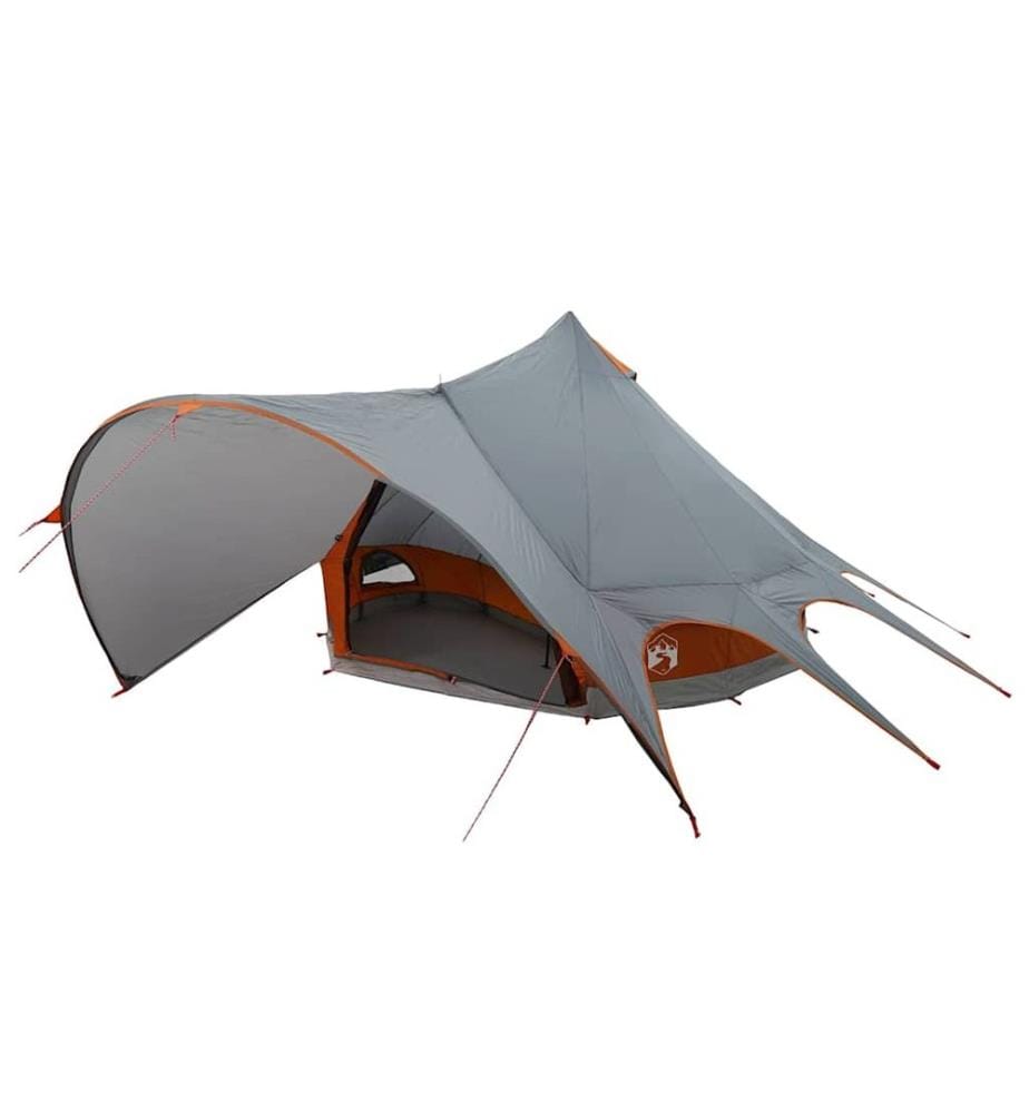 Tente Teepee 3 personnes Gris et orange 600 x 600 x 347 cm