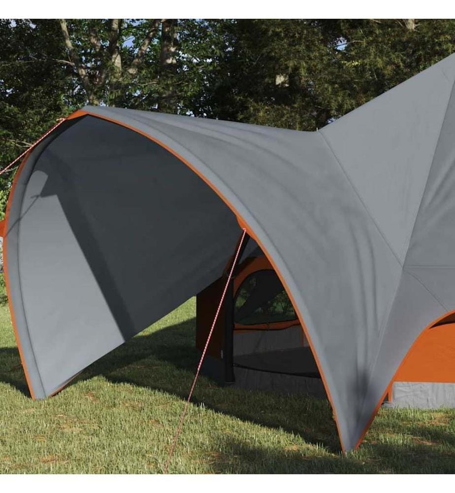 Tente Teepee 3 personnes Gris et orange 600 x 600 x 347 cm