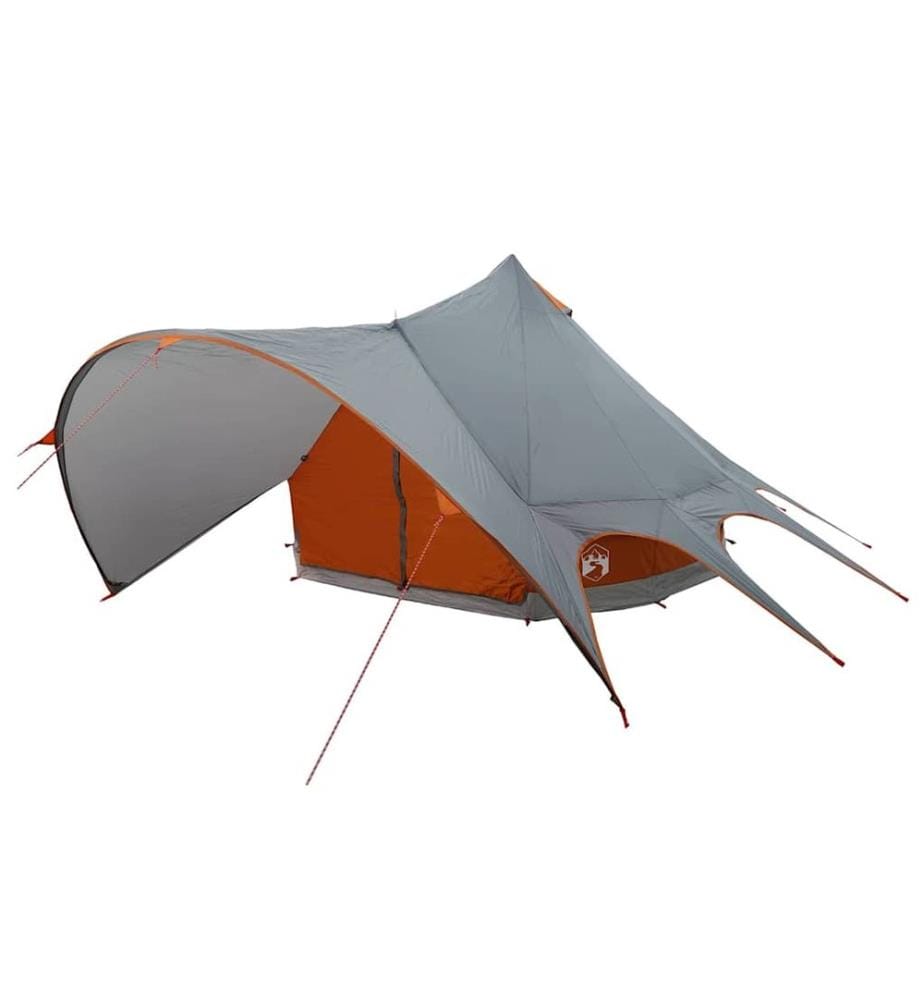 Tente Teepee 3 personnes Gris et orange 600 x 600 x 347 cm