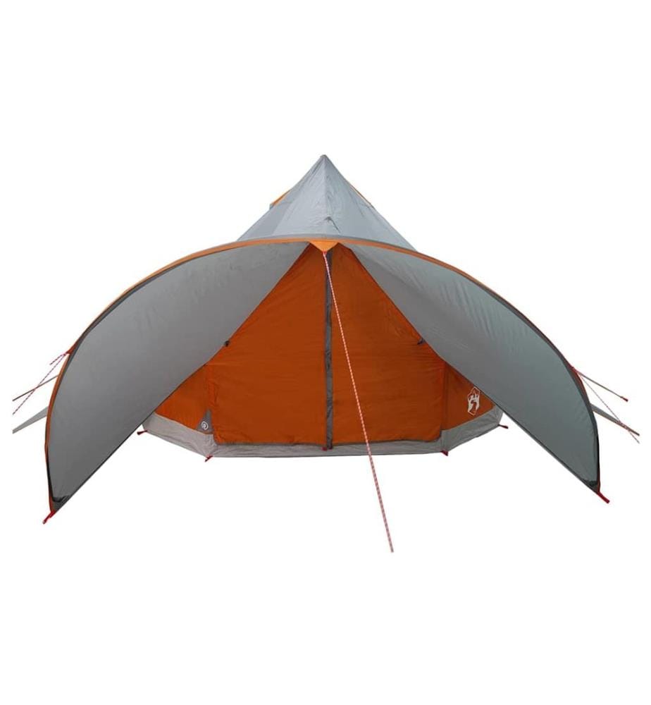 Tente Teepee 3 personnes Gris et orange 600 x 600 x 347 cm