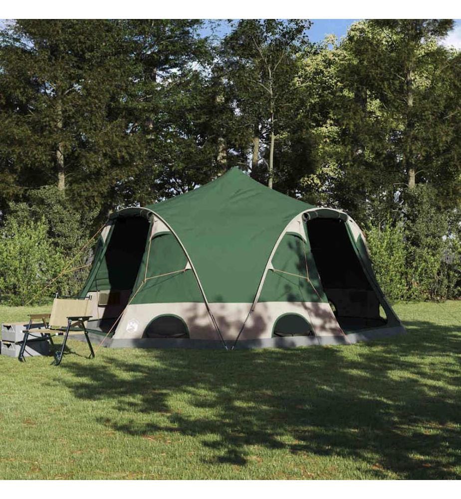 Tente en dôme 4 personnes avec toit Vert 505 x 450 x 248 cm