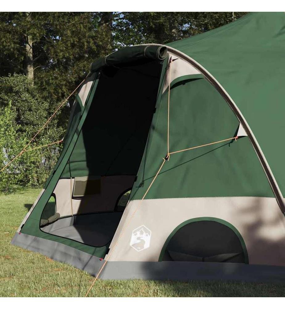 Tente en dôme 4 personnes avec toit Vert 505 x 450 x 248 cm