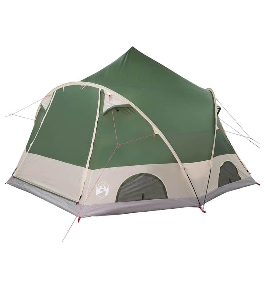 Tente en dôme 4 personnes avec toit Vert 505 x 450 x 248 cm