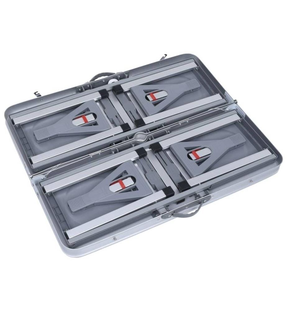 Klappbarer Campingtisch mit 4 Sitzen Stahl Aluminium