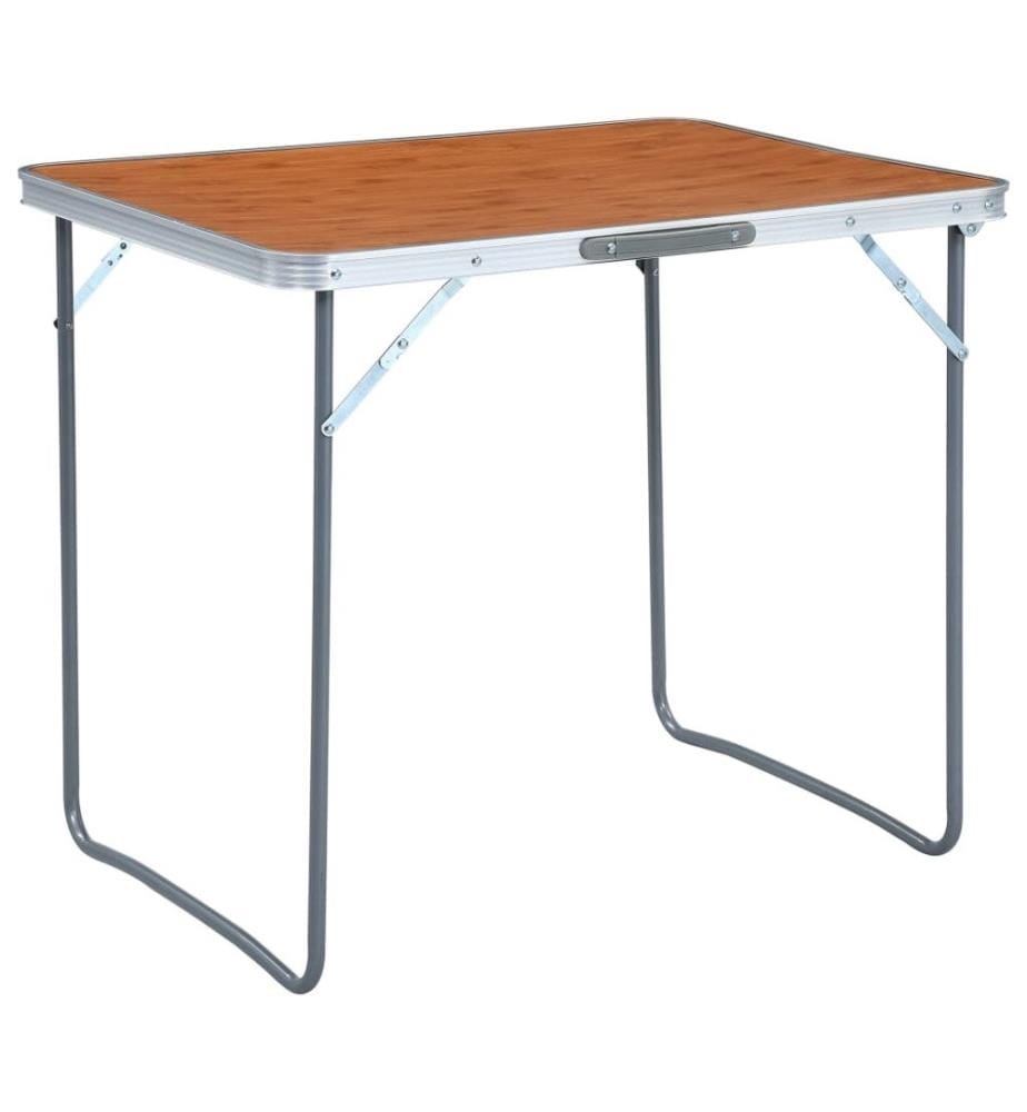 Table pliable de camping avec cadre en métal 80x60 cm