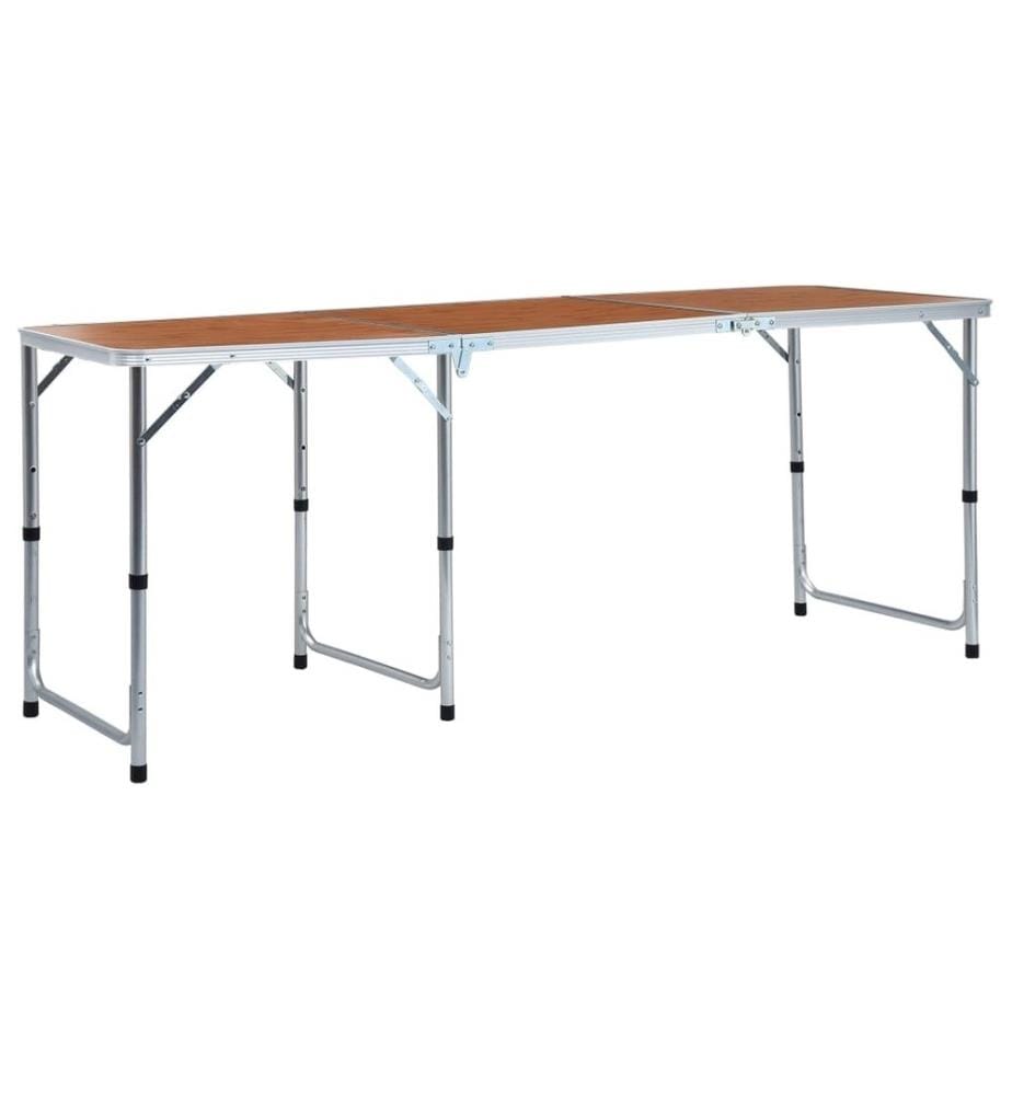Klappbarer Campingtisch Aluminium 180 x 60 cm