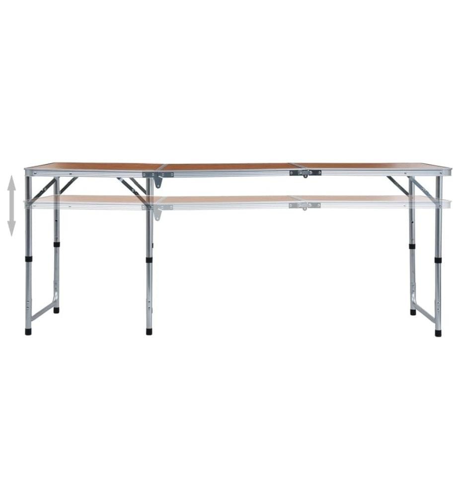 Klappbarer Campingtisch Aluminium 180 x 60 cm