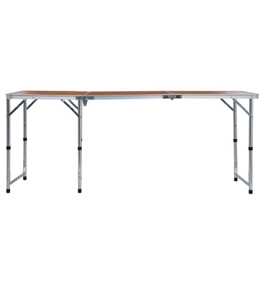 Klappbarer Campingtisch Aluminium 180 x 60 cm