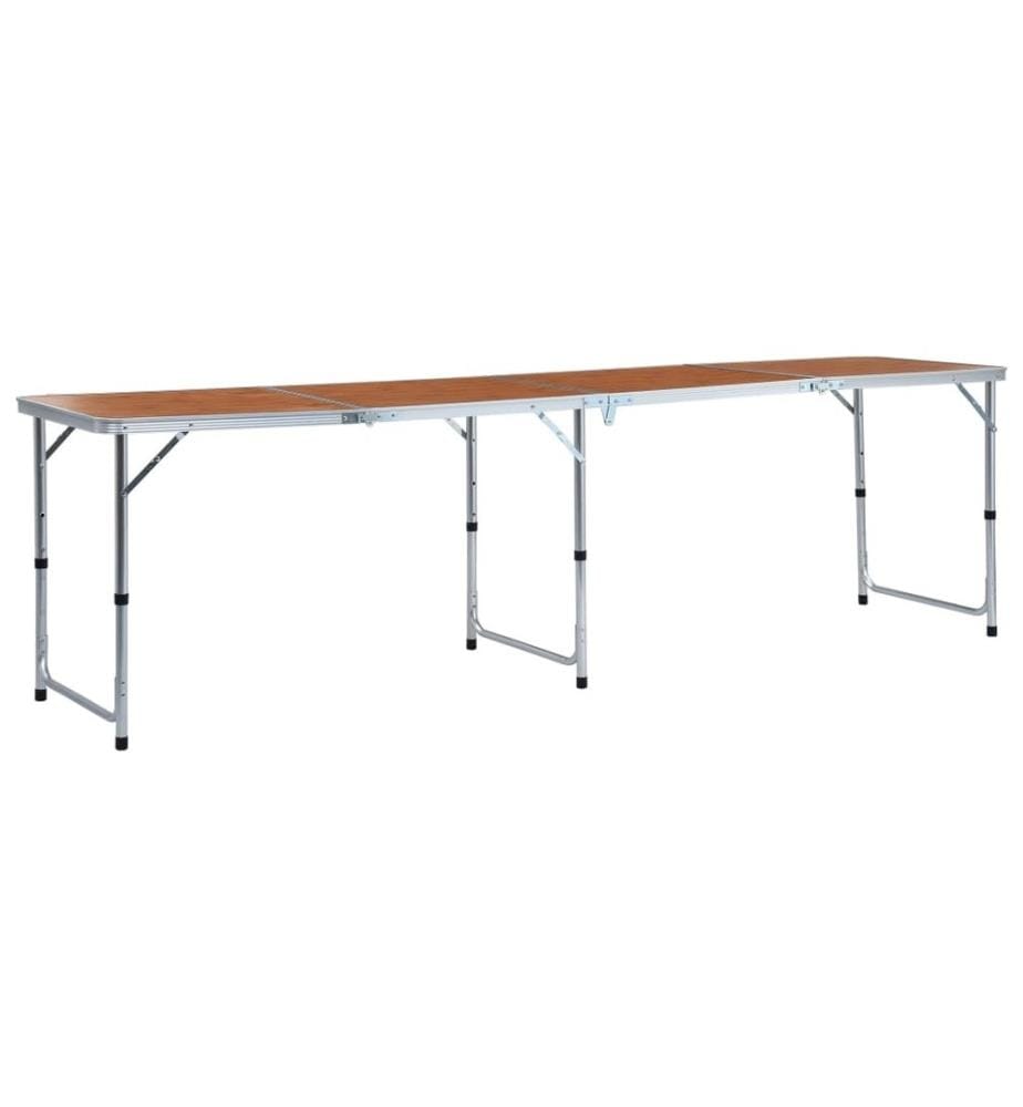 Klappbarer Campingtisch Aluminium 240 x 60 cm