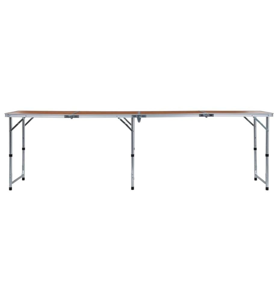 Klappbarer Campingtisch Aluminium 240 x 60 cm