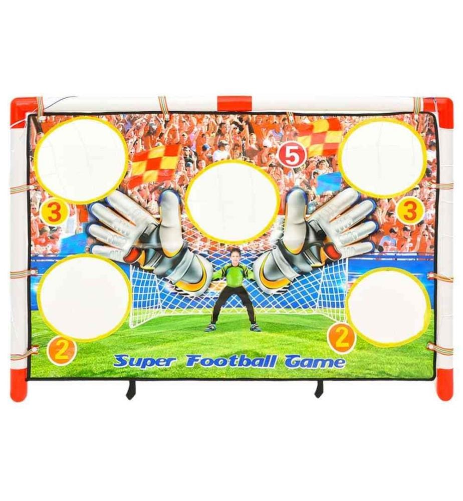 Ensemble de buts de football enfant avec panneau 120x51x77,5 cm