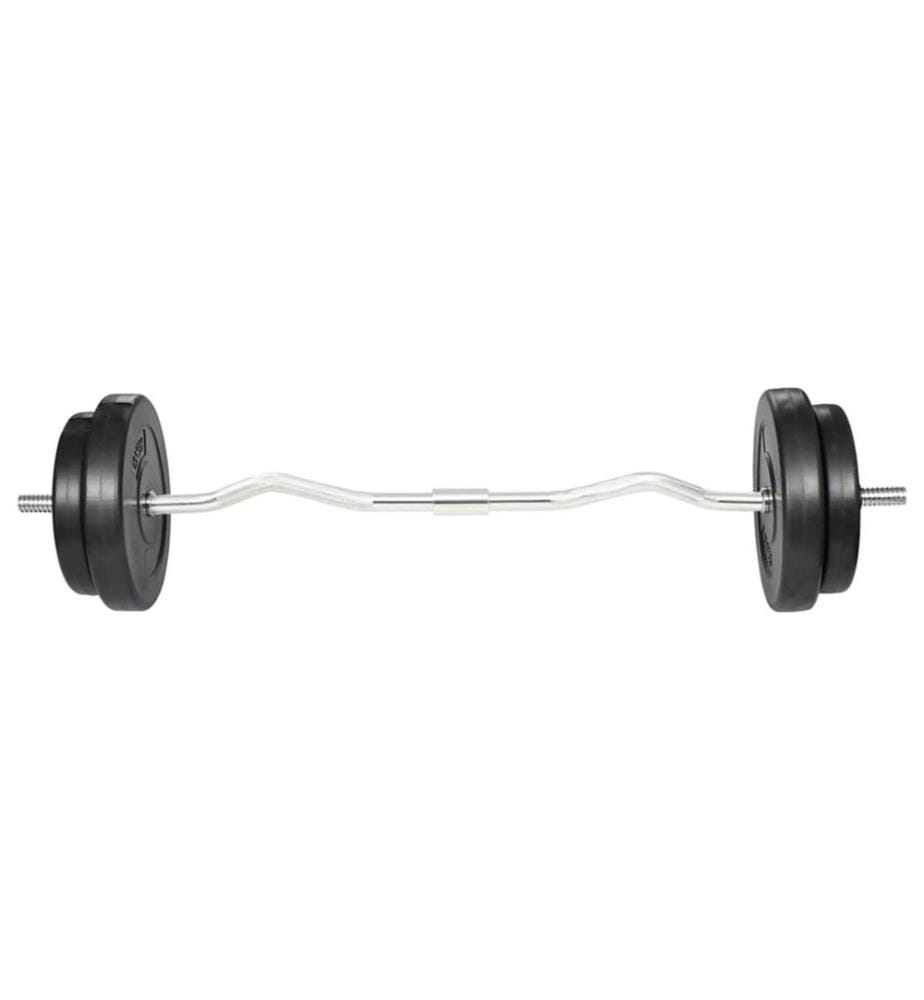 Langhantel Curlstange 30kg Set Hantel Scheiben