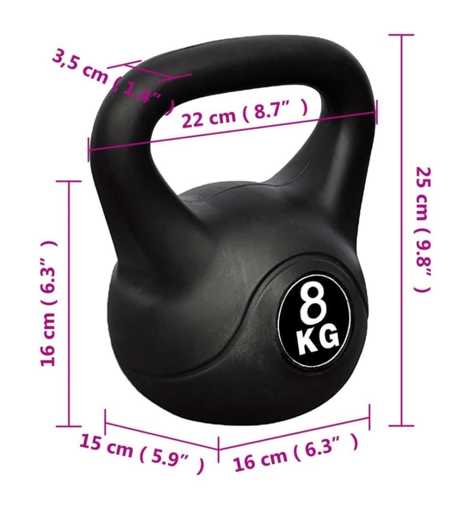 Kettlebell Kugelhantel Trainingshantel Gewicht 8KG
