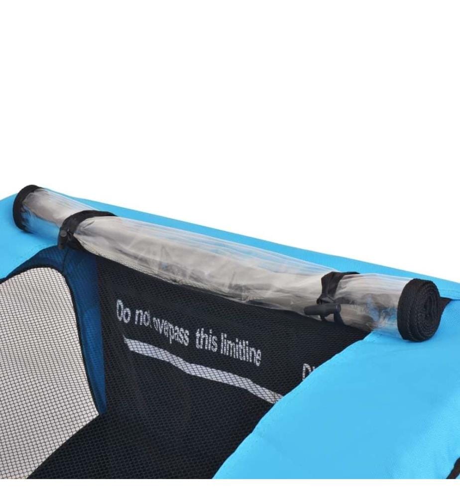 Fahrradanhänger Grau und Blau 30 kg