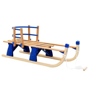 Klappschlitten mit Rückenlehne Holz 119 cm