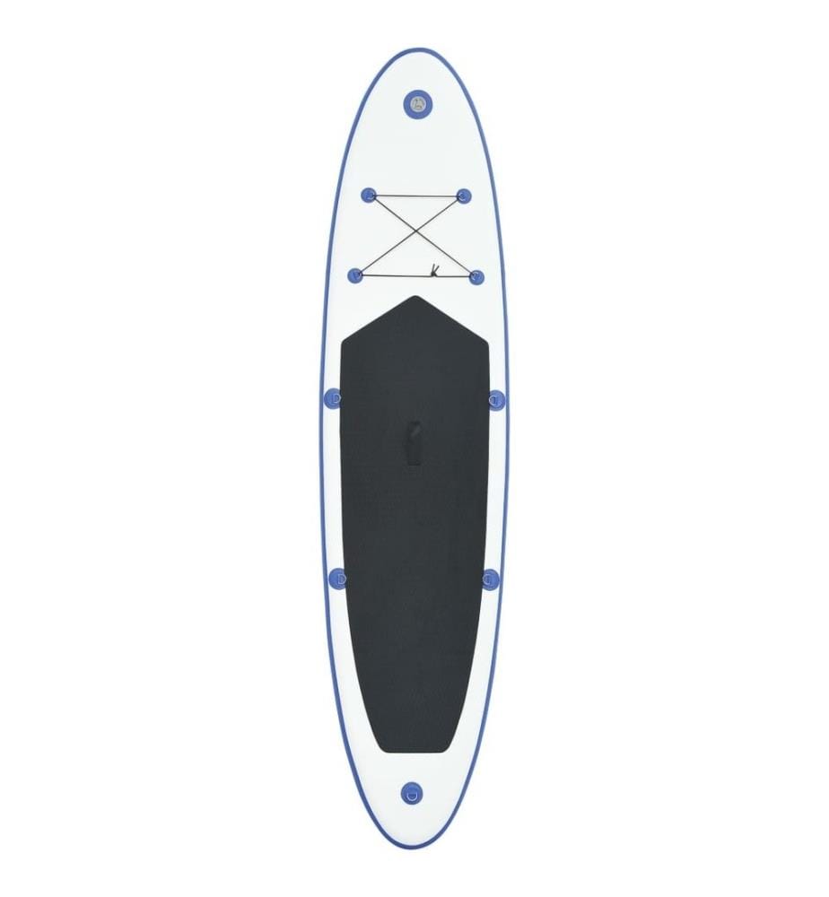 Stand Up Paddle Surfboard SUP Aufblasbar Blau und Weiss
