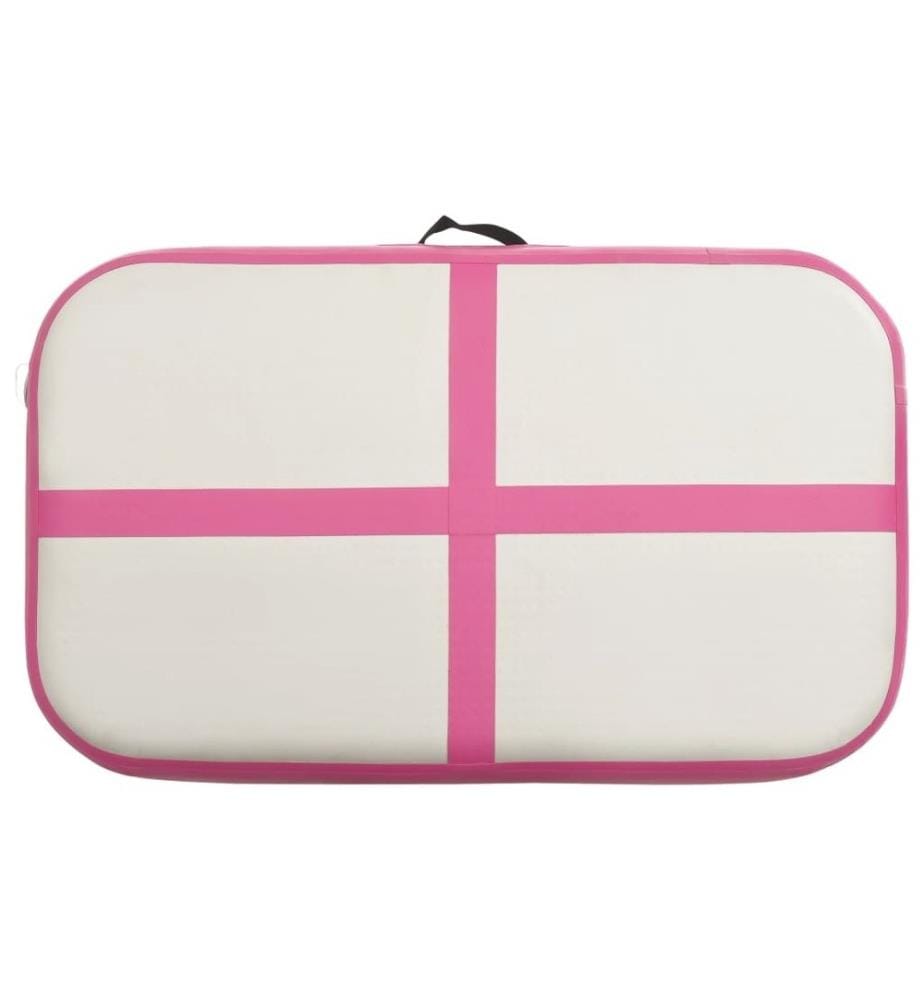 Aufblasbare Gymnastikmatte mit Pumpe 60x100x20 cm PVC Rosa
