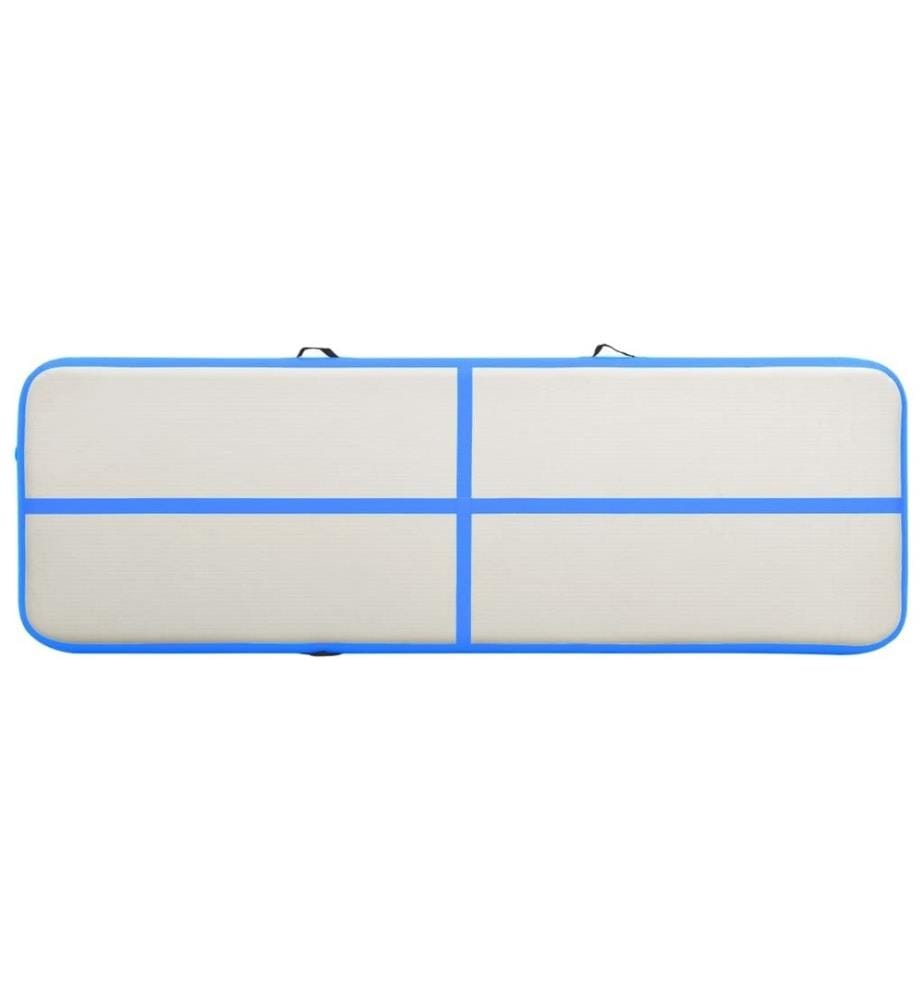 Aufblasbare Gymnastikmatte mit Pumpe 300x100x20 cm PVC Blau