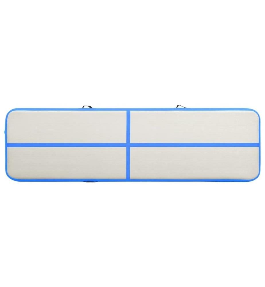 Aufblasbare Gymnastikmatte mit Pumpe 700x100x20 cm PVC Blau