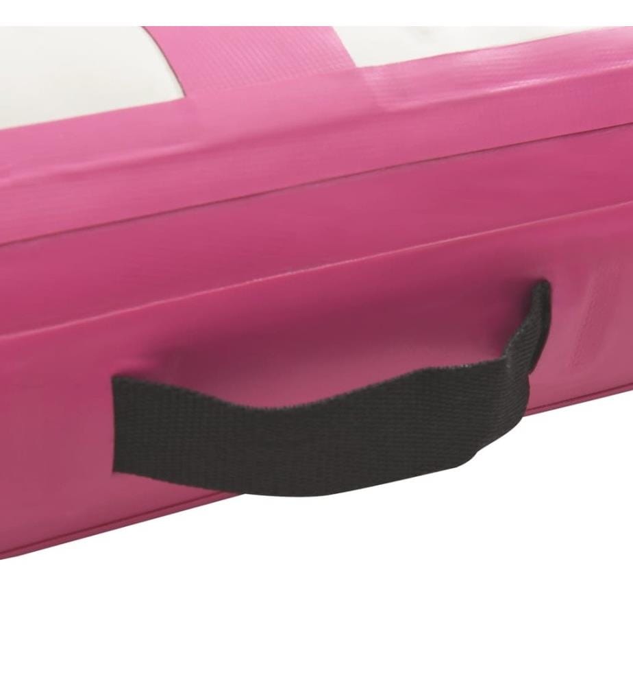 Aufblasbare Gymnastikmatte mit Pumpe 200x200x15 cm PVC Rosa